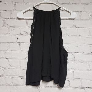 Kendall & Kylie Lace Trim Halter Top